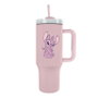 PYRAMID - Tasse Isotherme Angel Stitch Disney 1,2 Litres - Avec Couvercle, Paille et Poignée - En Acier Inoxydable - Capacité 1,2 L
