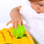 Molto - Caisse de blocs et puzzles souples en plastique avec 15 pièces, jouet éducatif pour enfants à partir de 1 an