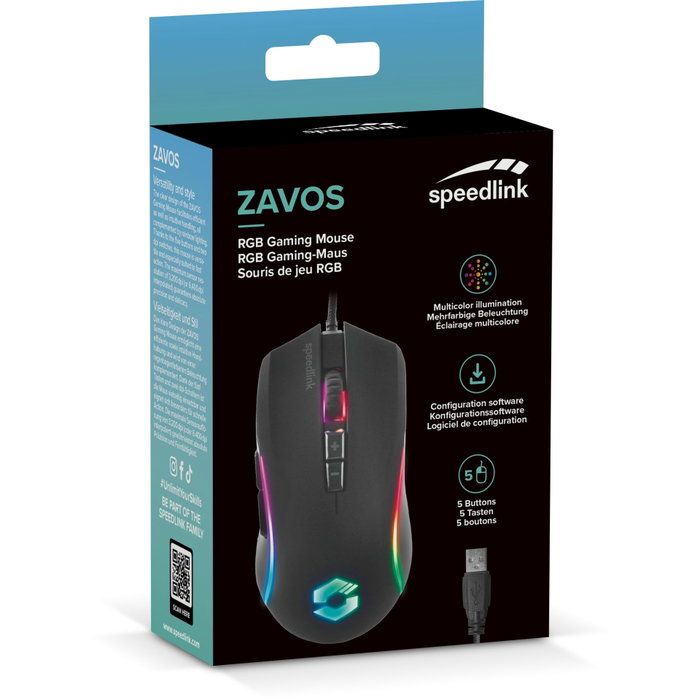 Speedlink ZAVOS RGB Gaming Mouse rubber-black Speedlink ZAVOS RGB Gaming Mouse rubber-black