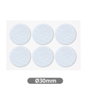 GSC Evolution Set de 6 feutres adhésifs ronds Ø30mm - Blanc
