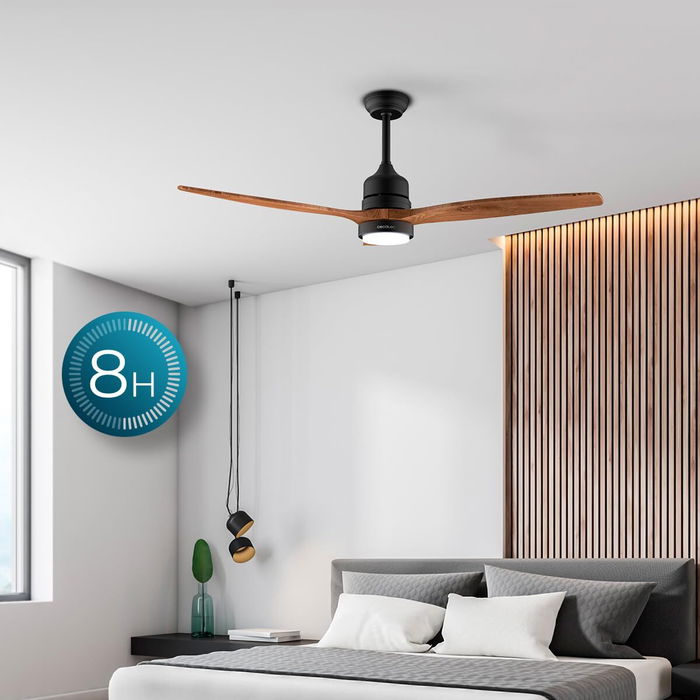 Ventilateur de Plafond avec Lumière Cecotec EnergySilence Aero 5230 18 W 40 W Noir Bois (3000-6500 K)