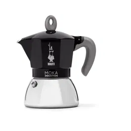 Bialetti Cafetière Italienne MOKA Induction 4 tasses (150 ml) - Noir