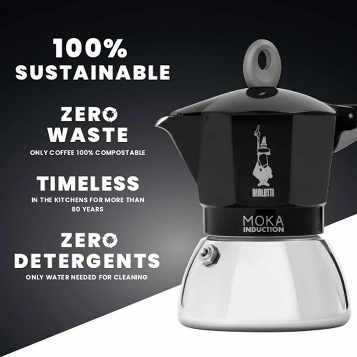 Bialetti MOKA Induction 4 tasses Noir, 150 ml Bialetti MOKA Induction 4 tasses Noir, 150 ml