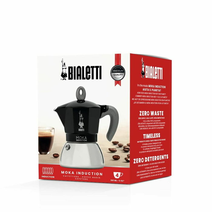 Bialetti MOKA Induction 4 tasses Noir, 150 ml Bialetti MOKA Induction 4 tasses Noir, 150 ml