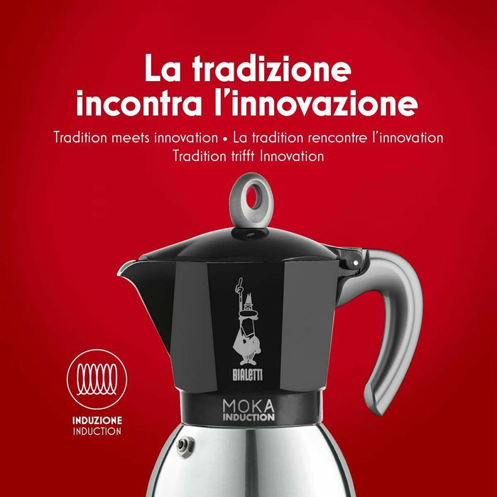 Bialetti MOKA Induction 4 tasses Noir, 150 ml Bialetti MOKA Induction 4 tasses Noir, 150 ml