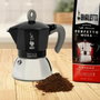 Bialetti MOKA Induction 4 tasses Noir, 150 ml