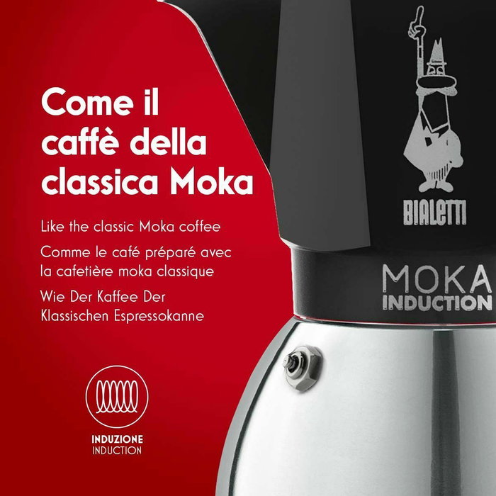 Bialetti MOKA Induction 4 tasses Noir, 150 ml Bialetti MOKA Induction 4 tasses Noir, 150 ml