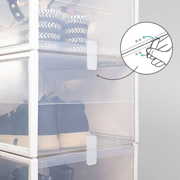Max Home Boîte à chaussures empilable Blanc 6 Unités Max Home Boîte à chaussures empilable Blanc 6 Unités