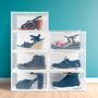 Max Home Boîte à chaussures empilable Blanc 6 Unités