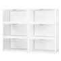 Max Home Boîte à chaussures empilable Blanc 6 Unités