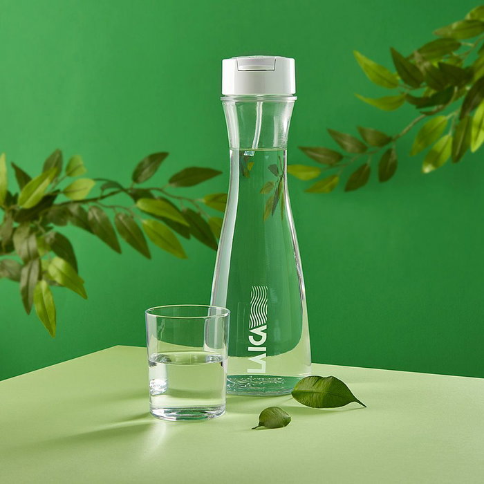 Laica Botaille de filtration instantanée en verre 1 L avec 1 filtre Fast Disk