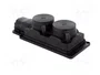 PAWBOL Socle d'alimentation AC Schuko 2P+PE noir 16A IP44