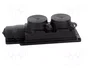 PAWBOL Socle d'alimentation AC Schuko 2P+PE noir 16A IP44
