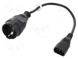 JONEX Câble d'alimentation H05VV-F 3x1mm2 CEE 7/3 (F) / IEC C14 0,3m