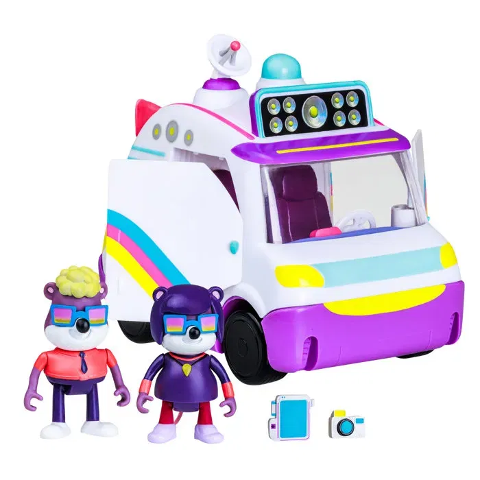 Bandai PMCC9013 - Van de la Brigade Souris Enquêtes Sauvages, Figurine Jeu Inspirée de la Série Creature Cases avec Kit Casey et Sam Snow Bandai PMCC9013 - Van de la Brigade Souris Enquêtes Sauvages, Figurine Jeu Inspirée de la Série Creature Cases avec Kit Casey et Sam Snow