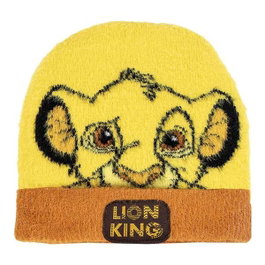 Cerdá Gorro de Punto con Aplicaciones Tu:T.Unica Disney Le Roi Lion - Jaune, Taille Unique - A Partir de 3 Ans
