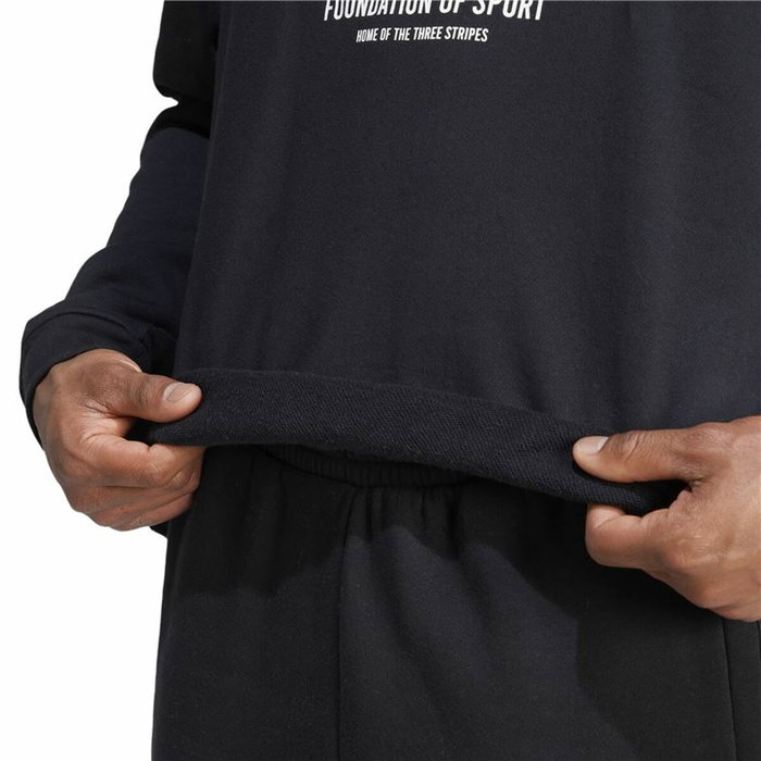 Sweat sans capuche homme Adidas Brand Love French Terry Noir