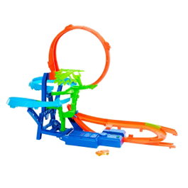 Hot Wheels Piste Multi Crash avec propulseur motorisé et voiture 1:64