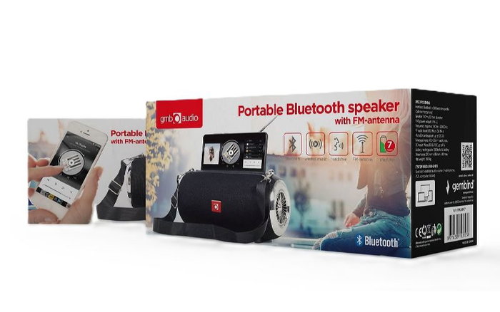GEMBIRD SPK-BT-17 Haut-parleurs bluetooth portables Noir 10 W