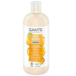 SANTE NATURKOSMETIK Shampoing réparation intense au squalane 500 ml - Pour cheveux secs et abîmés - Végan