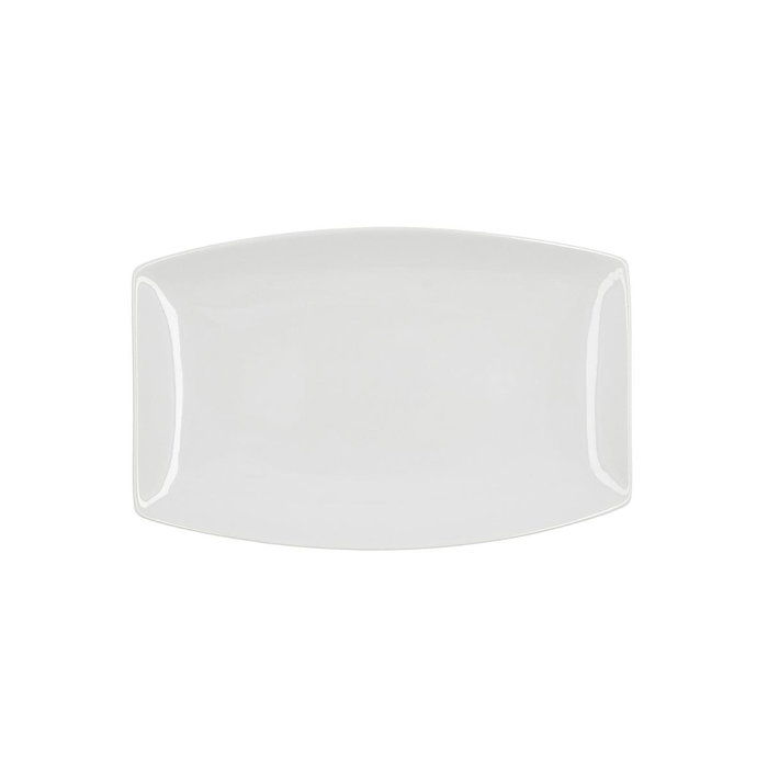 Quid Plat rectangulaire Gastro 30.5x19.5x2.5 cm en porcelaine blanc brillant (12 unités) Quid Plat rectangulaire Gastro 30.5x19.5x2.5 cm en porcelaine blanc brillant (12 unités)