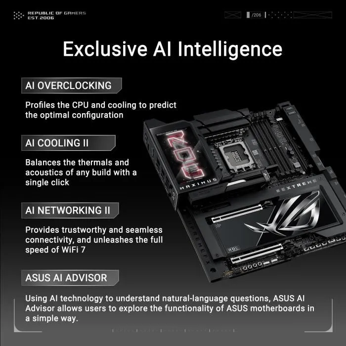 Asus ROG Maximus Z890 Extreme (90MB1IA0-M0EAY0) - Carte mère gaming ATX - Noir Asus ROG Maximus Z890 Extreme (90MB1IA0-M0EAY0) - Carte mère gaming ATX - Noir