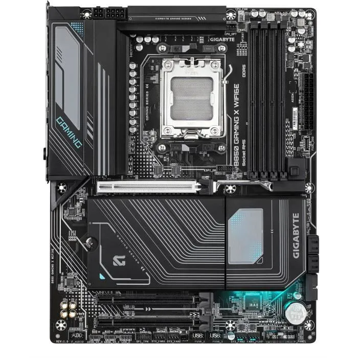 GIGABYTE B850 GAMING X WIFI6E Carte mère ATX AM5 pour AMD Ryzen 7000/8000/9000, DDR5 8200MHz (OC), PCIe 5.0 M.2, 2.5G LAN, USB 3.2 Gen 2x2