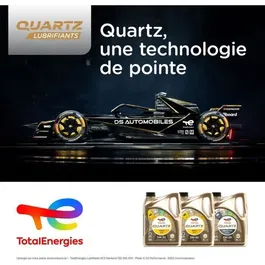 TotalEnergies Quartz Ineo RCP 5W-30 - Huile moteur synthétique 1L - Homologuée Stellantis FPW9.55535/03 - Pour moteurs 1.5 BlueHDi DV5R et 1.2L PureTech - ACEA C3