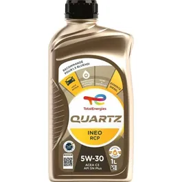 TotalEnergies Quartz Ineo RCP 5W-30 - Huile moteur synthétique 1L - Homologuée Stellantis FPW9.55535/03 - Pour moteurs 1.5 BlueHDi DV5R et 1.2L PureTech - ACEA C3