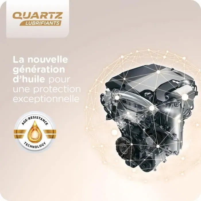 TotalEnergies Quartz Ineo RCP 5W-30 - Huile moteur synthétique 1L - Homologuée Stellantis FPW9.55535/03 - Pour moteurs 1.5 BlueHDi DV5R et 1.2L PureTech - ACEA C3