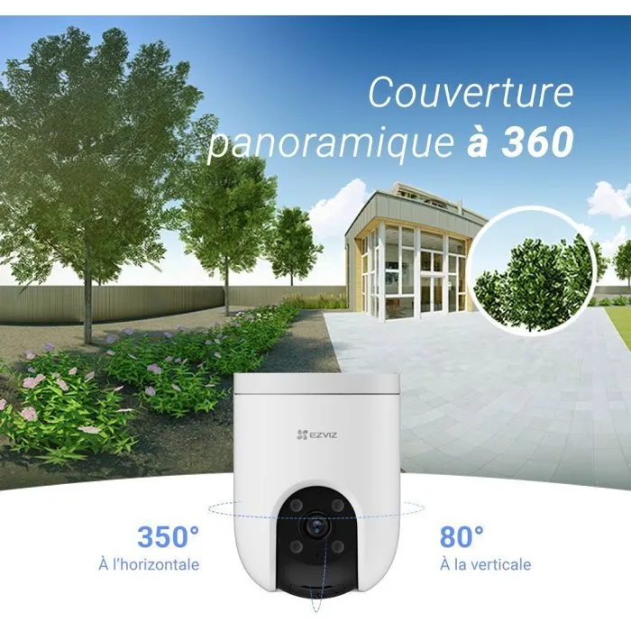 Ezviz H8C SE Caméra de surveillance WiFi extérieure motorisée 3MP avec suivi intelligent et vision nocturne