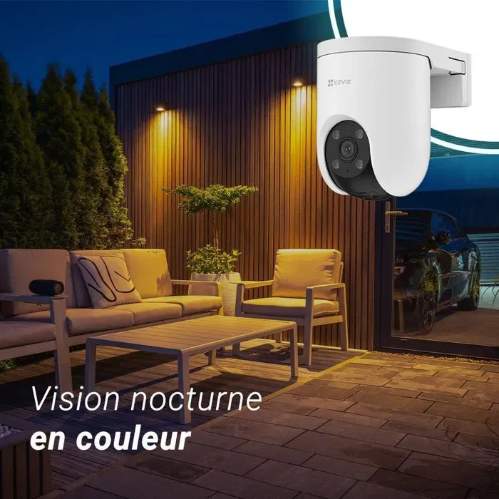 Ezviz H8C SE Caméra de surveillance WiFi extérieure motorisée 3MP avec suivi intelligent et vision nocturne