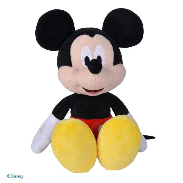 Smoby Peluche Mickey 35 cm en Peluche Textile - Langue d'Emballage Espagnol et Portugais