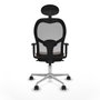Piqueras y Crespo Chaise de Bureau 1D086N1 Gris et Brun Foncé