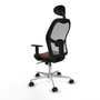 Piqueras y Crespo Chaise de Bureau 1D086N1 Gris et Brun Foncé