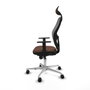 Piqueras y Crespo Chaise de Bureau 1D086N1 Gris et Brun Foncé