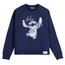 Stitch Sweat sans capuche Stitch Bleu foncé XS