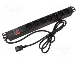 LANBERG PDU-07E-0200IEC Parafoudre 7 Prises Noir