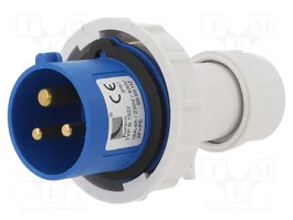 PAWBOL Connecteur d'alimentation AC fiche mâle 16A 400V IP67