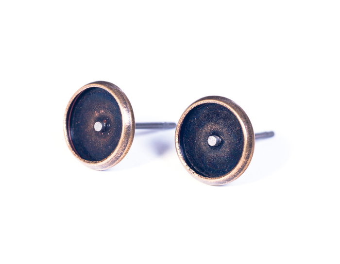 Innspiro Pendants métalliques pour incrustation de disque doré vieilli 8,0x11,4mm Innspiro Pendants métalliques pour incrustation de disque doré vieilli 8,0x11,4mm