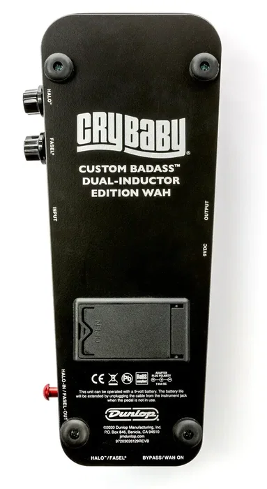 DUNLOP Cry Baby Custom Badass Dual-Inductor Edition Wah Pédale avec Inducteurs Halo et Fasel Rouge - Édition Limitée