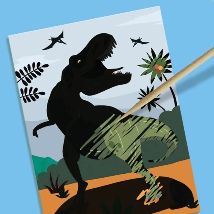 SES Creative Kit de loisirs créatifs 2 en 1 Dinosaures - Moulage, peinture et scratch SES Creative Kit de loisirs créatifs 2 en 1 Dinosaures - Moulage, peinture et scratch