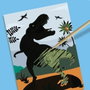 SES Creative Kit de loisirs créatifs 2 en 1 Dinosaures - Moulage, peinture et scratch