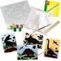 SES Creative Kit de loisirs créatifs 2 en 1 Dinosaures - Moulage, peinture et scratch