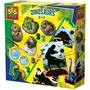 SES CREATIVE - Kit d'activité créative Dinosaures 2 en 1 avec moulage, peinture et scratch - 6 couleurs - À partir de 5 ans