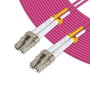 MicroConnect Câble à fibre optique OM4 Multimode Duplex LC-LC 1,5m Violet