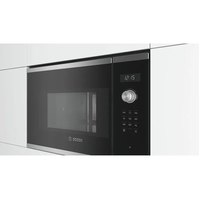 Bosch Micro-ondes encastrable Série 6 BFL554MS0 Noir / Inox
