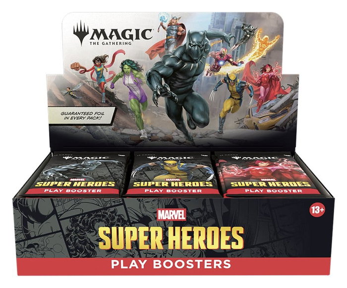 Wizards of the Coast Magic the Gathering Marvel Super Heroes Présentoir de 30 Boosters (Anglais) Wizards of the Coast Magic the Gathering Marvel Super Heroes Présentoir de 30 Boosters (Anglais)