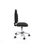 PIQUERAS Y CRESPO Chaise de bureau Algarra, tissu noir, base chromée, sans accoudoirs