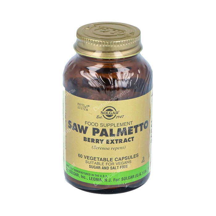Solgar Sabal-Baya (Saw Palmetto - Serenoa Repens) 60 gélules végétales Solgar Sabal-Baya (Saw Palmetto - Serenoa Repens) 60 gélules végétales